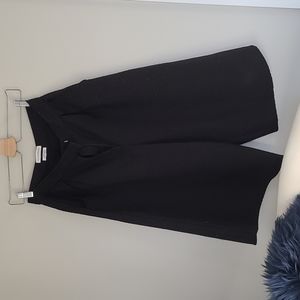 Cropped wide leg black pants